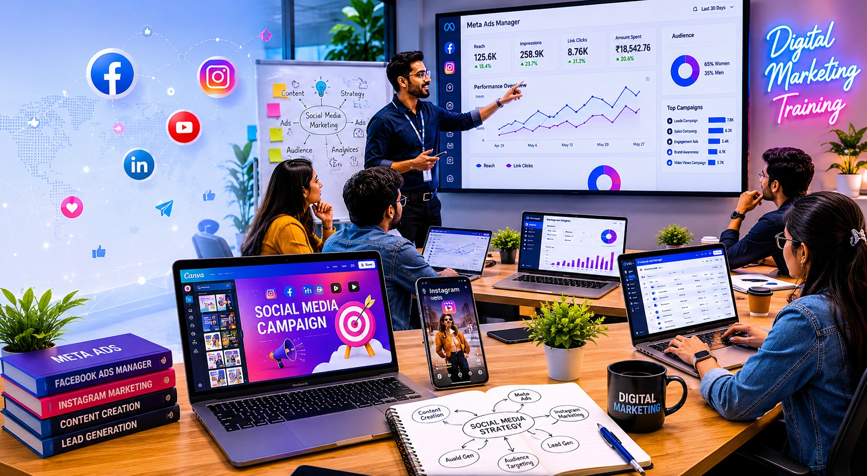 Social Media Marketing Course in Aligarh classroom training